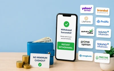 10 Survey Sites With No Minimum Cashout (Instant Withdrawals)